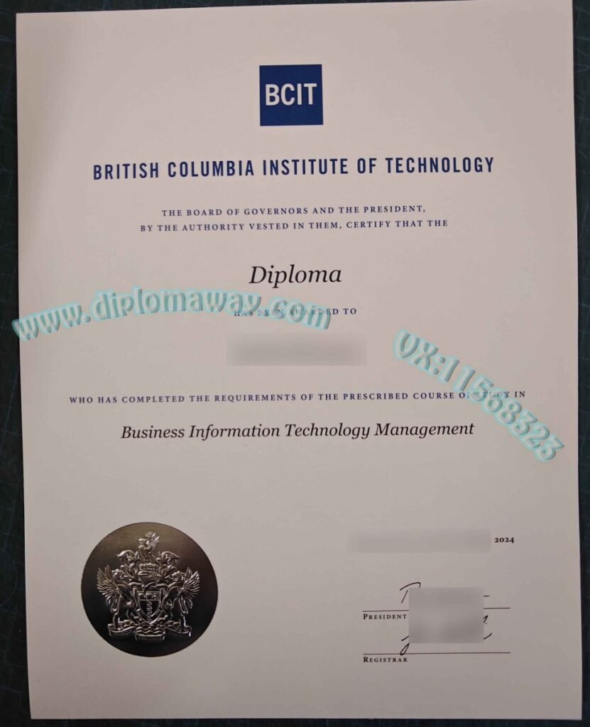 英属哥伦比亚理工学院学位证实拍图，加拿大BCIT文凭办理流程