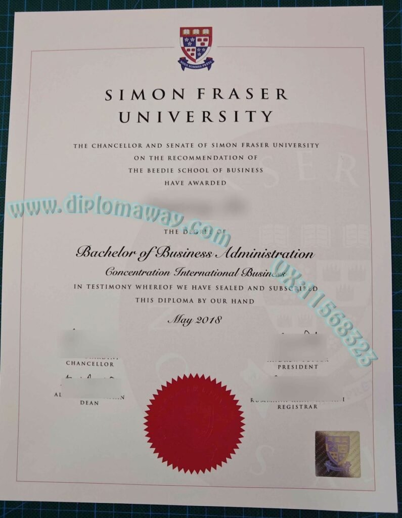 加拿大Simon Fraser University diploma模板，挂科买一张西蒙菲莎大学毕业证步骤