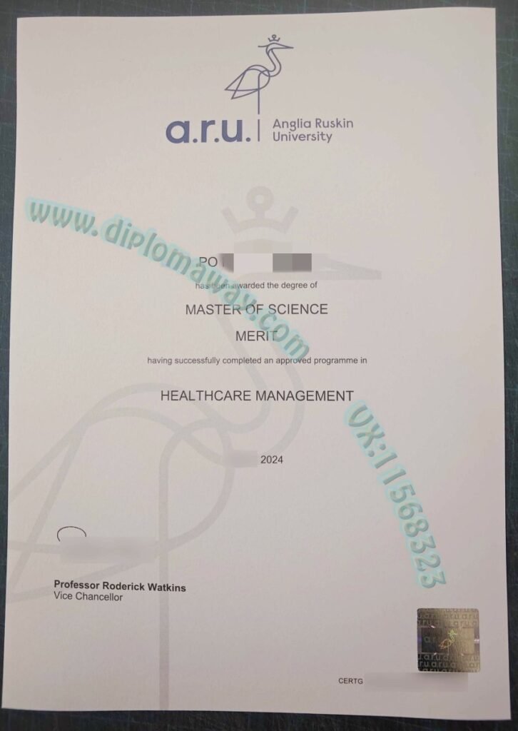 英国ARU文凭办理流程，补办一张安格利亚鲁斯金大学学位证书参考图