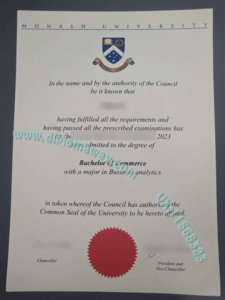 澳洲莫纳什大学学位证实拍图，补办蒙纳士大学文凭流程、材料与注意事项