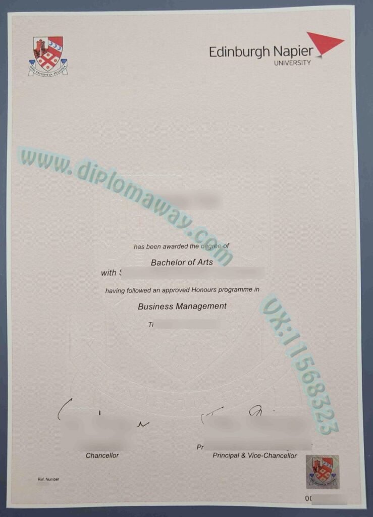 爱丁堡龙比亚大学毕业证Edinburgh Napier University学位证在线定制服务