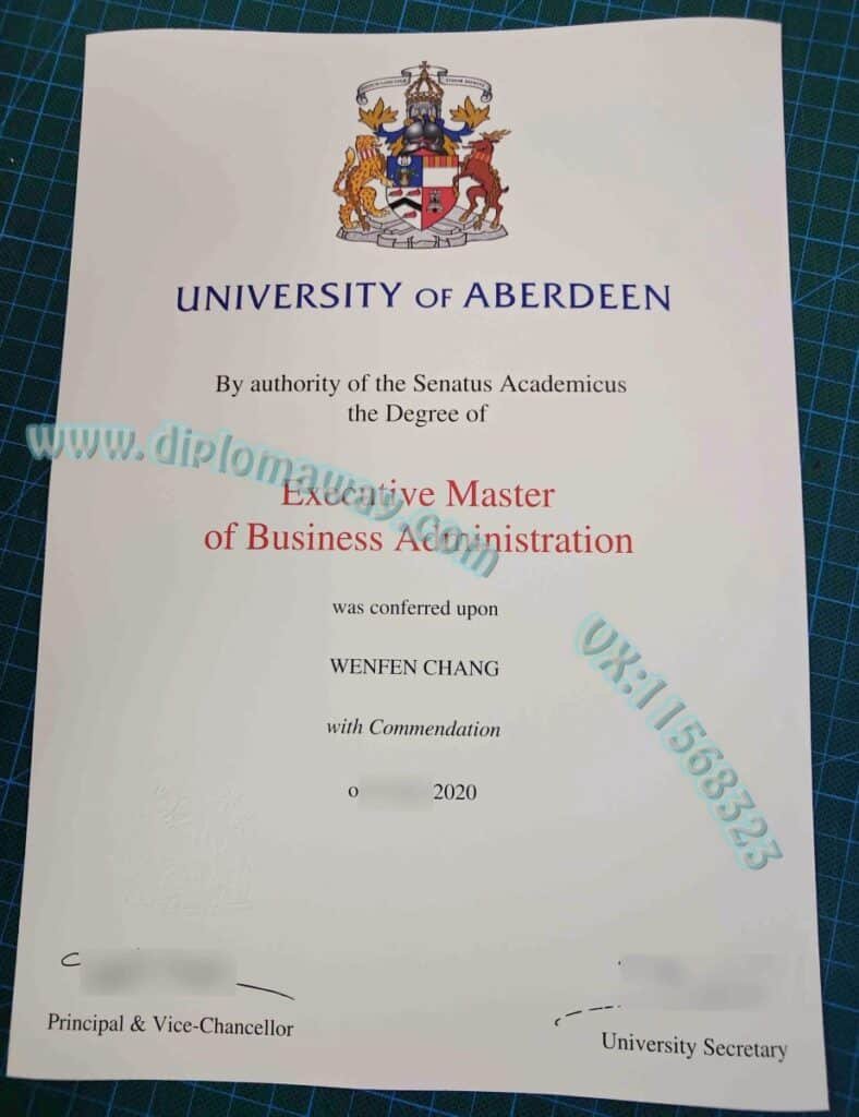 阿伯丁大学毕业证案例图，英国ABDN文凭办理深度解码