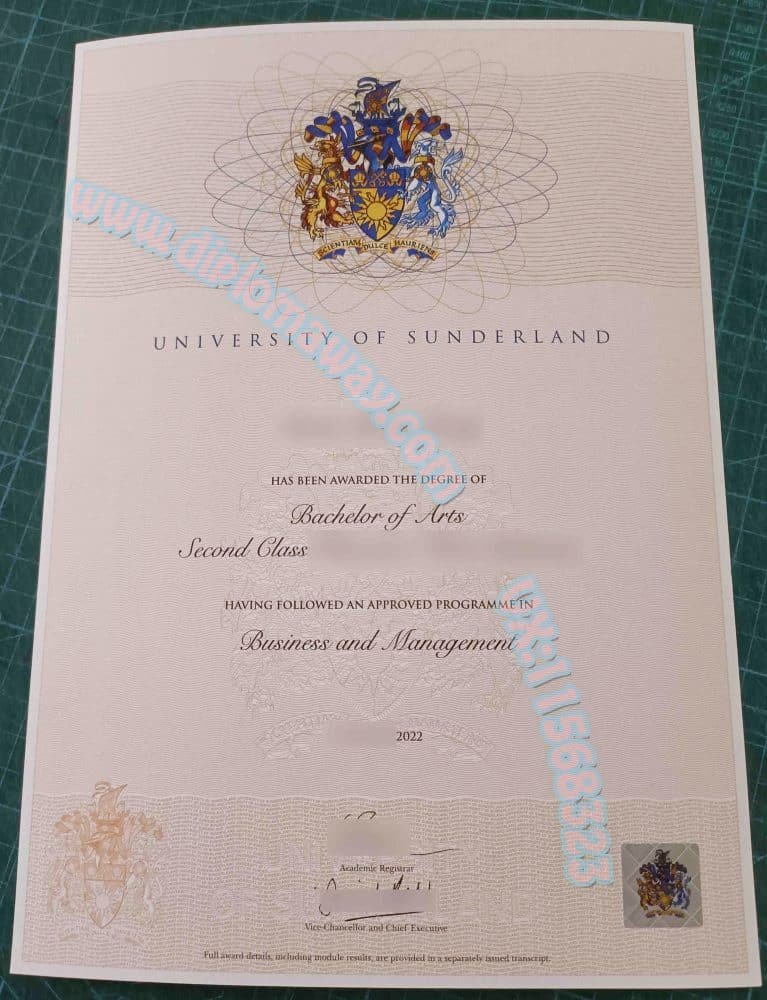 桑德兰大学毕业证