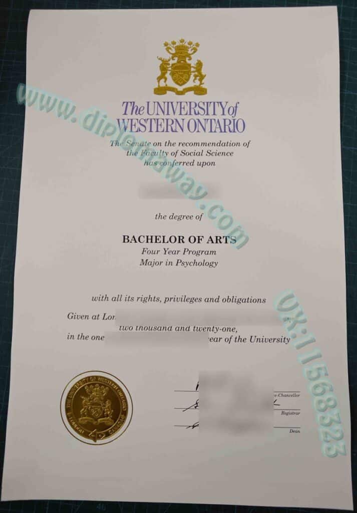 韦仕敦大学毕业证