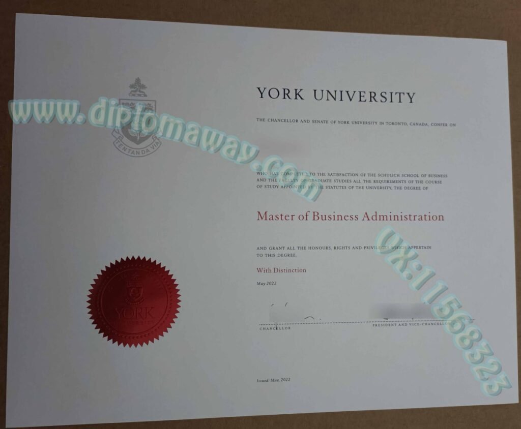 约克大学毕业证