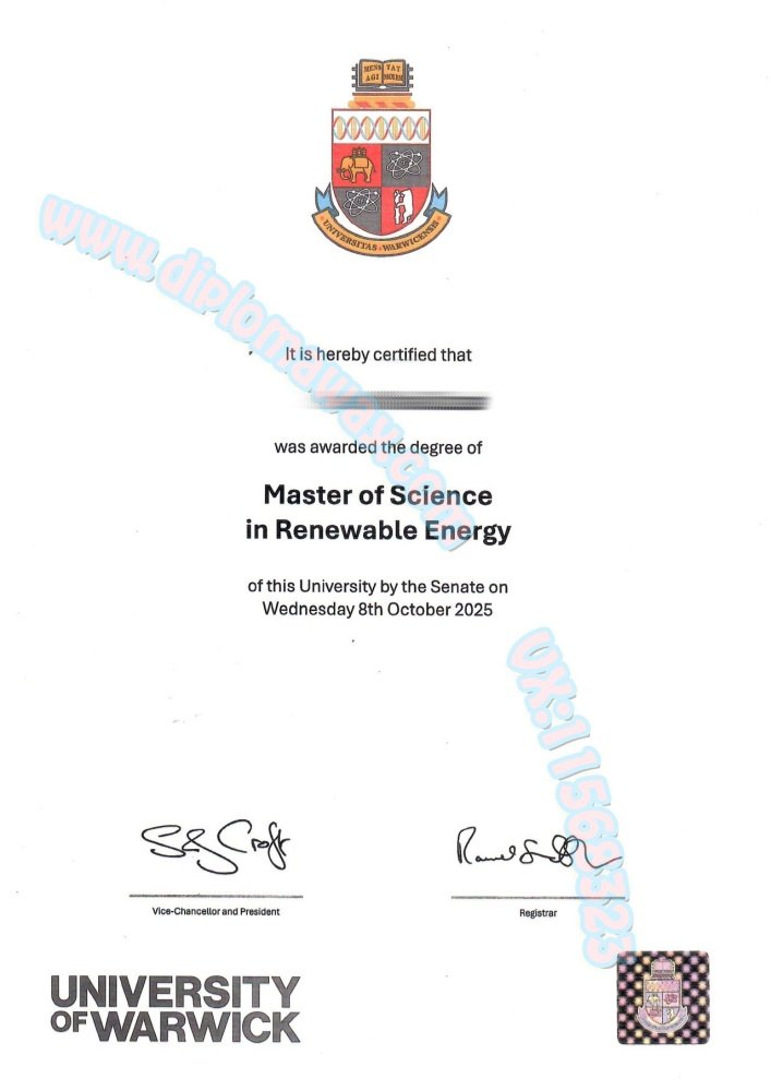 华威大学毕业证